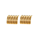 Linear Luxe Ohrstecker - Gold