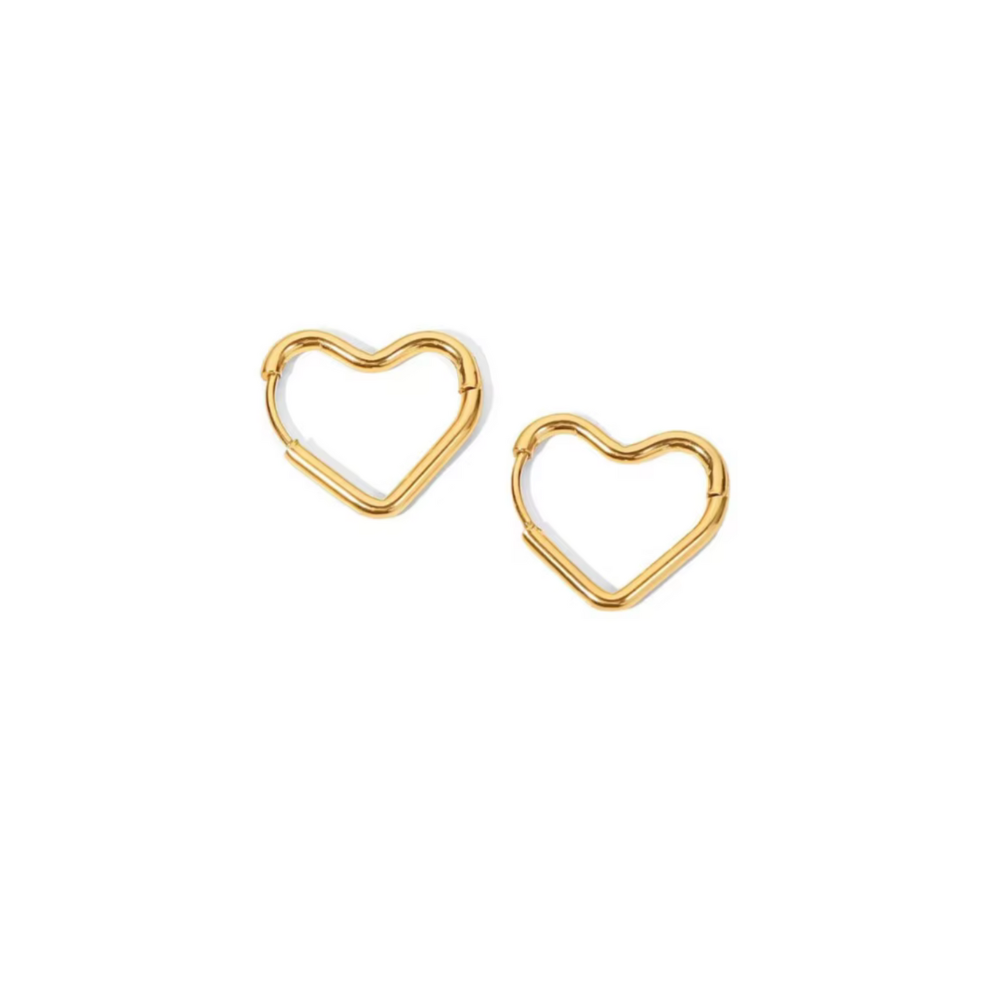 Herz Creolen Silber/Gold Damen – Elegante Ohrringe als Geschenk