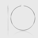 Bump XV Creolen in Silber, große 80mm Hoops aus 925 Sterling Silber mit Klappenverschluss.