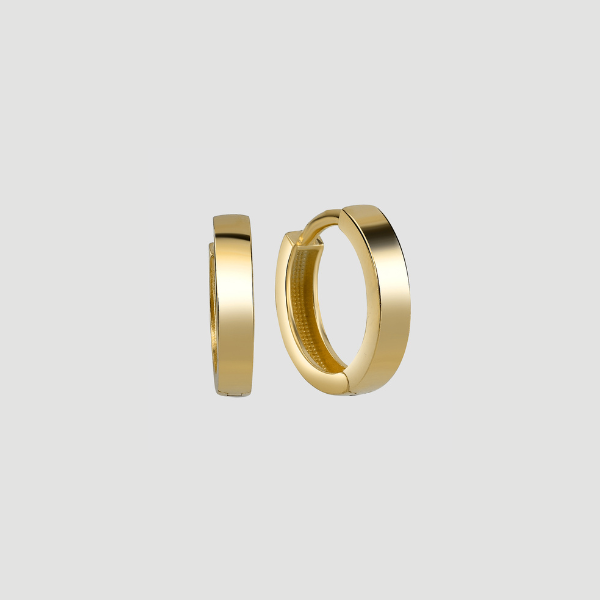 Classic S Creolen Gold – kleines Creolen-Paar aus 925 Silber, 14K vergoldet, glänzend.