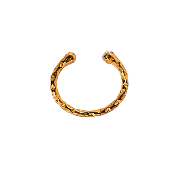 Detailaufnahme Elemental Armreif Gold – hochwertiger Damen Schmuck