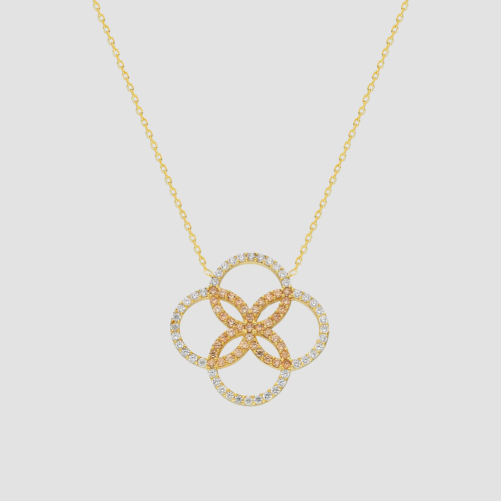 Flora Kette Gold – elegante Halskette für Damen mit floralem Anhänger
