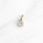 Goldener Geneva Charm Anhänger mit funkelndem Zirkonia – edler Damenschmuck für Armband oder Kette.