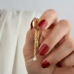 Goldene Hängecreolen mit Zirkonia, 925 Sterling Silber vergoldet, stilvoller Damenschmuck für Alltag & Abend