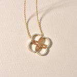 Damen Halskette Gold mit floraler Form, elegant & zeitlos