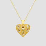 Goldene Halskette Damen mit Herzanhänger elegant & romantisch