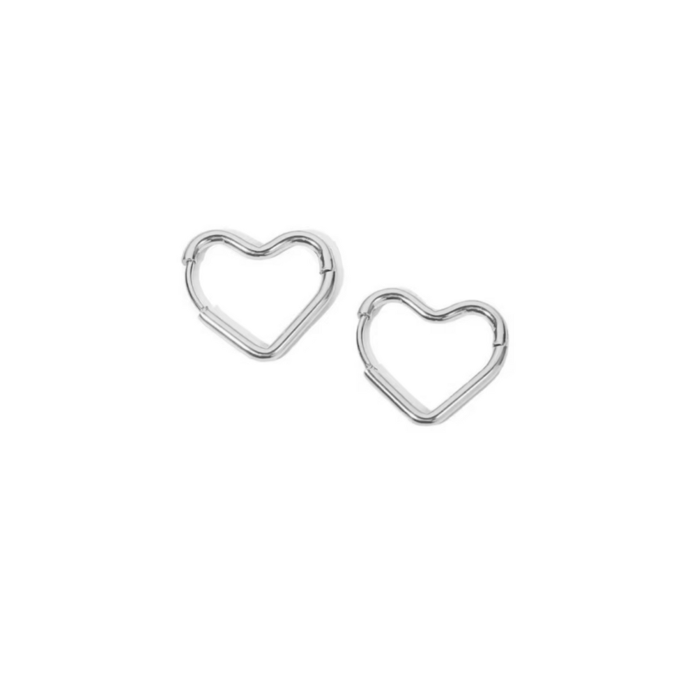 Herz Creolen Silber – elegante Damen Ohrringe als Geschenk