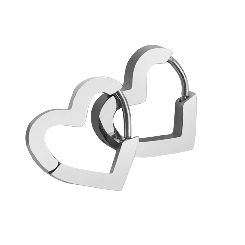 Herz Ohrringe Silber – elegante Damen Creolen mit Herzform