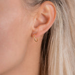 Mini-Creole Gold – HOOP EARRINGS Classic Thin S, filigraner Look am Ohr.