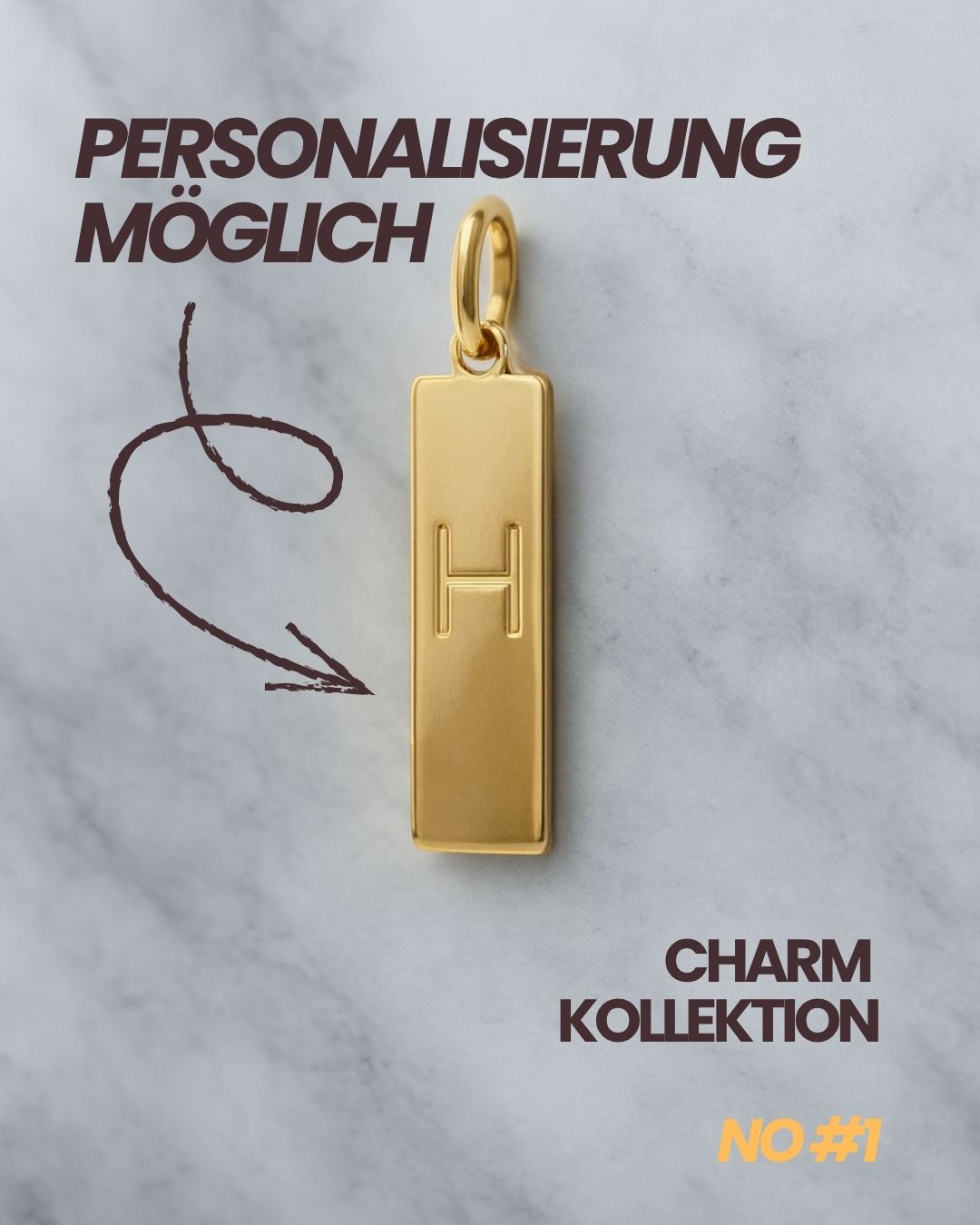 aris Charm mit Initiale H