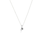 Feine Remember Me Rose Kette in Silber, verstellbare 925 Sterling Silber Kette mit filigranem Rosenanhänger.