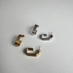 Elegante silberne Ohrringe Triple Hoop für Alltag & Business