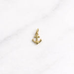 Sydney Charm Anker in Gold – 18K vergoldeter Edelstahl Charm, zierlicher Anhänger.