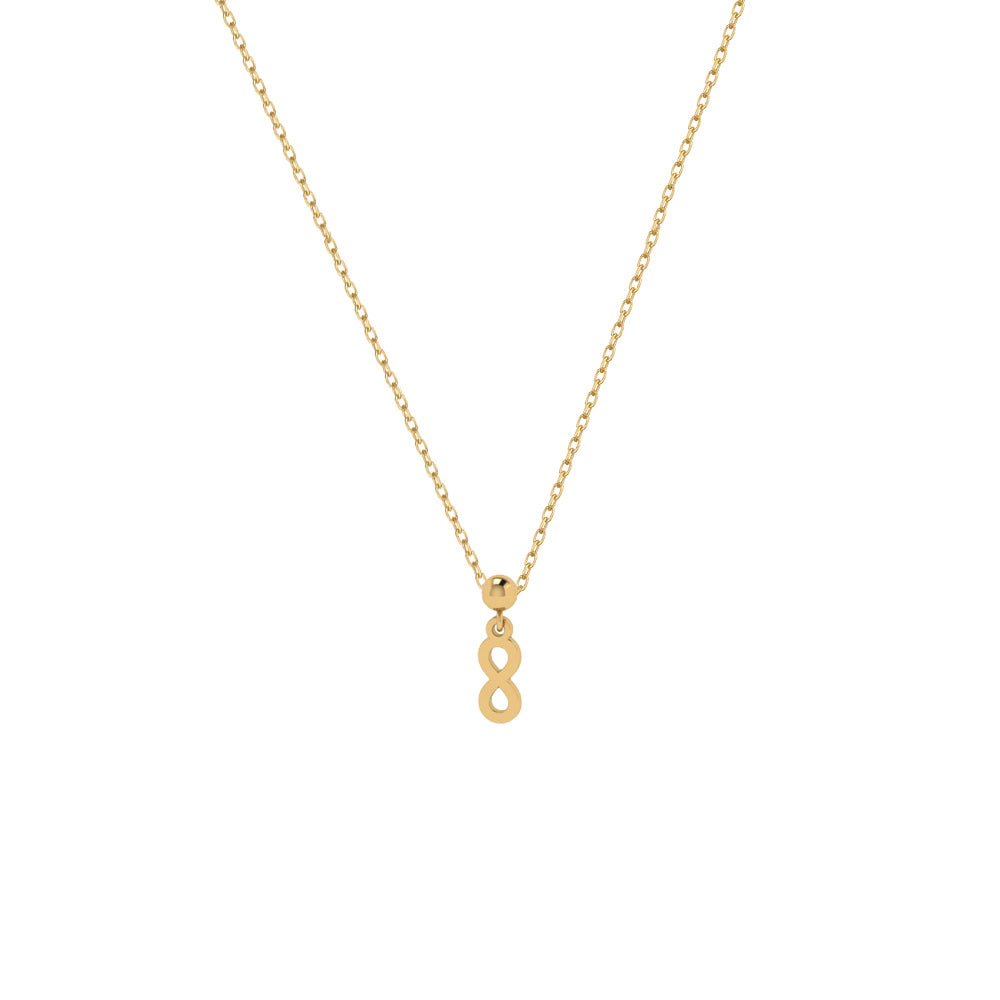 Unendlichkeit Anhänger Kette in Gold, feine Damenkette als elegantes Geschenk.