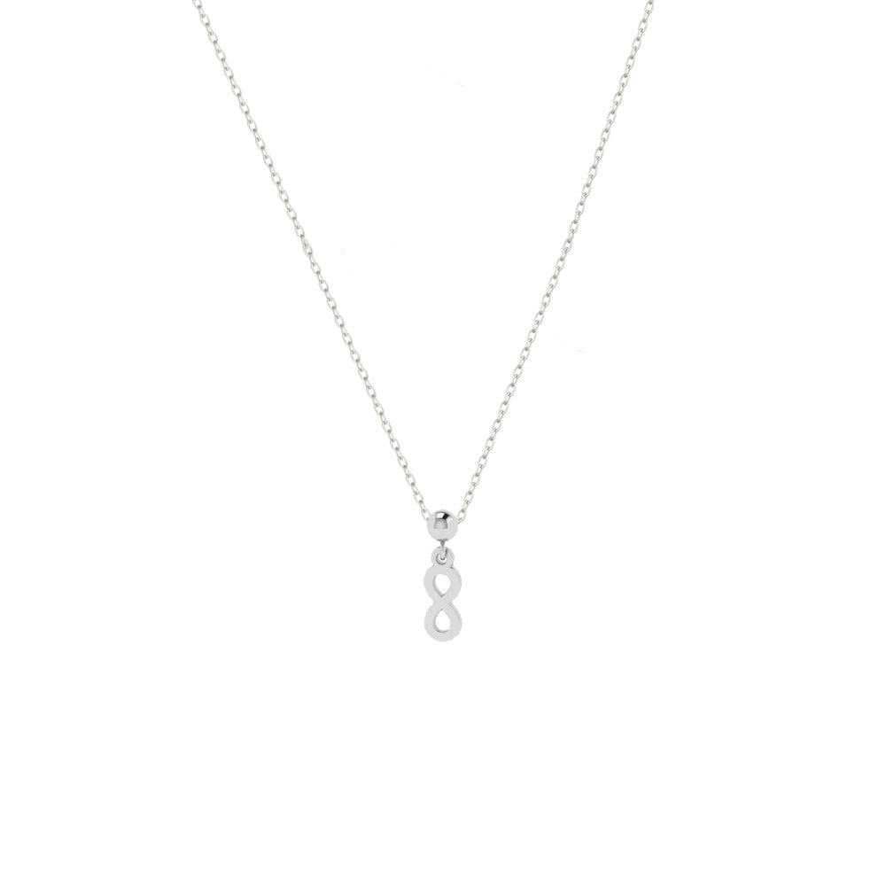 Zarte Unendlichkeit Kette aus 925 Silber, verstellbar 38–55 cm, minimalistischer Anhänger.