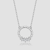 Pearl X Baguette Halskette - Silber