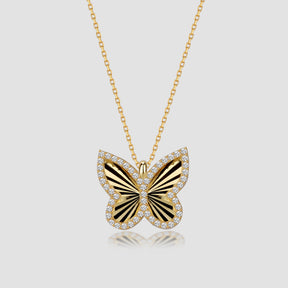 Butterfly - Shiny Halskette - Gold