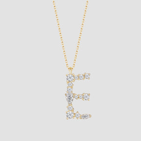 Buchstaben Halskette Gold - Zirkonia White