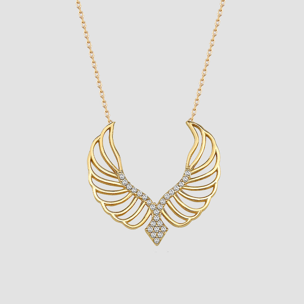 Angel Wings Halskette - Gold