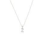 Zarte Silberhalskette mit funkelndem Charm Letter Z aus Zirkonia.