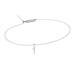 Zartes Silberarmband mit kleinem Charm Number 1 und Zirkonia-Steinen.