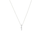 Feine Silberkette mit Charm Number 1 Anhänger mit funkelnden Zirkonia.