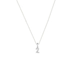 Feine Silberkette mit Charm Number 2 Anhänger mit funkelnden Zirkonia.