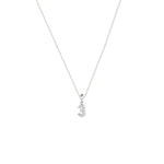 Feine Silberkette mit Charm Number 3 Anhänger mit funkelnden Zirkonia.