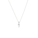 Feine Silberkette mit Charm Number 7 Anhänger mit funkelnden Zirkonia.