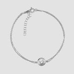 Classy Solitaire Armband in Silber (rhodiniert), 925 Sterling Silber mit Zirkonia, freigestellt.