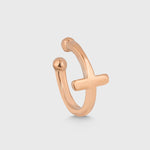 Roséfarbener Cross Classic Ear Cuff aus 925 Silber in 14K Rosévergoldung.