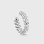 CRUSH EAR CUFF in Silber mit Zirkonia, strukturierter Ear Cuff für Damen von Dkeniz.