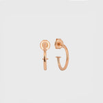 Dünne Creolen HOOP EARRINGS CLASSIC THIN S in Rosé, 14K rosévergoldet, 13,4 mm.