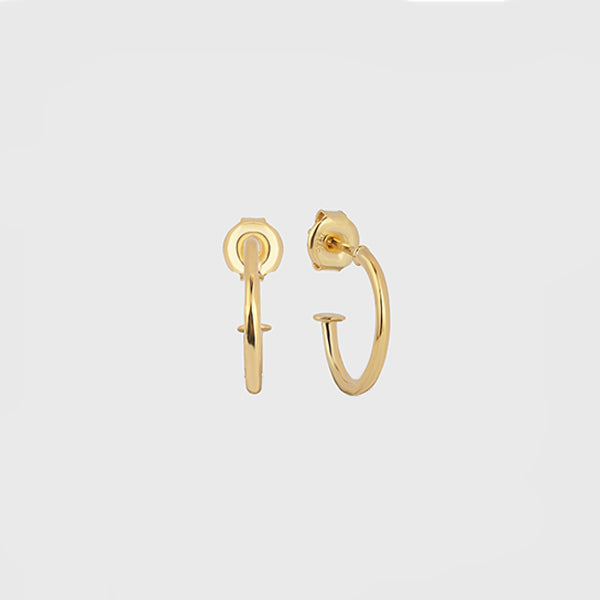 Zarte Creolen Gold – HOOP EARRINGS Classic Thin S aus 925 Silber, 14K vergoldet.