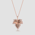 Elegante Maple Leaf Halskette in Rosé mit Zirkonia-Rand, 925 Silber, Shiny Collection von Dkeniz.
