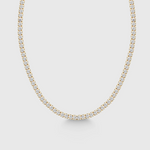 Tennis Kette Mini in Gold mit weißen Zirkonia – feine Tennis Halskette für Damen.