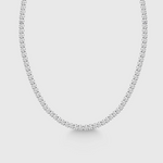 Tennis Kette Mini in Silber mit weißen Zirkonia – elegante Damen Halskette im Tennis-Style.